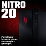 Acer NITRO 20 N20-101 Gaming Desktop Core 5 210H RTX 5050 8GB 16GB DDR4 512GB PCIe SSD Windows 11 Black
