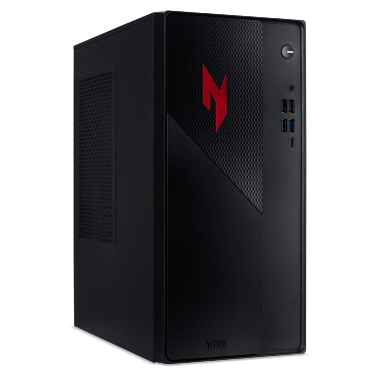 Acer NITRO 20 N20-101 Gaming Desktop Core 5 210H RTX 5050 8GB 16GB DDR4 512GB PCIe SSD Windows 11 Black