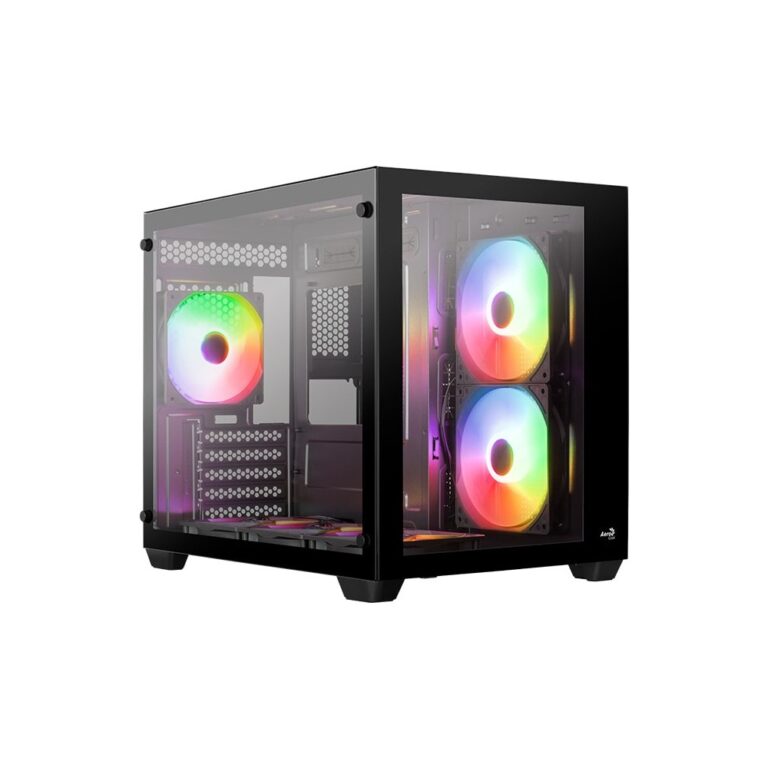 Aerocool Dryft Mini PC Case Mini Tower Black Tempered Glass RGB ATX micro ATX Mini ITX Liquid Cooling Support
