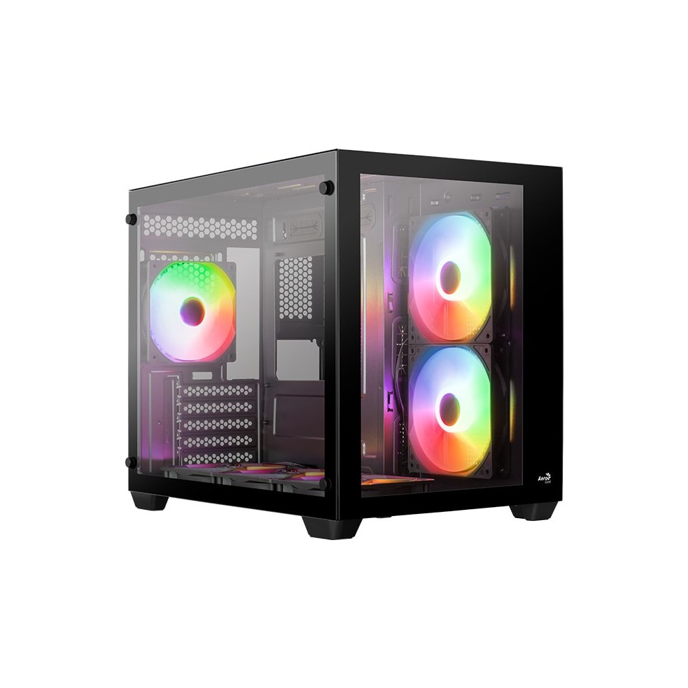 Aerocool Dryft Mini PC Case Mini Tower Black Tempered Glass RGB ATX micro ATX Mini ITX Liquid Cooling Support Aerocool Dryft Mini PC Case Mini Tower Black Tempered Glass RGB ATX micro ATX Mini ITX Liquid Cooling Support