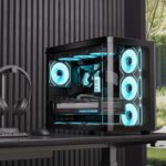 Aerocool P500C Midi Tower Case Black Tempered Glass Front Side ATX Micro ATX Mini ITX 360mm Radiator 450mm GPU ARGB