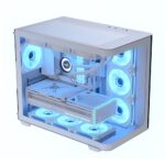 AeroCool P500C Midi Tower PC Case White Tempered Glass ATX Support ARGB Fans 450mm GPU 162mm CPU Cooler