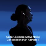 Apple AirPods 5 Earbuds with Wireless Charging Case, Bluetooth 5.3, Active Noise Cancellation, IP57, White