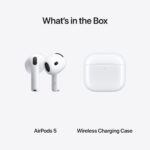 Apple AirPods 5 Earbuds with Wireless Charging Case, Bluetooth 5.3, Active Noise Cancellation, IP57, White