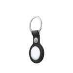 Apple AirTag FineWoven Key Ring Black Stainless Steel and FineWoven Material Accessory