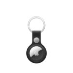 Apple AirTag FineWoven Key Ring Black Stainless Steel and FineWoven Material Accessory