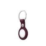 Apple AirTag FineWoven Key Ring Case Burgundy with Stainless Steel and FineWoven Material
