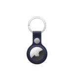 Apple AirTag FineWoven Key Ring Case - Navy Colour with Stainless Steel