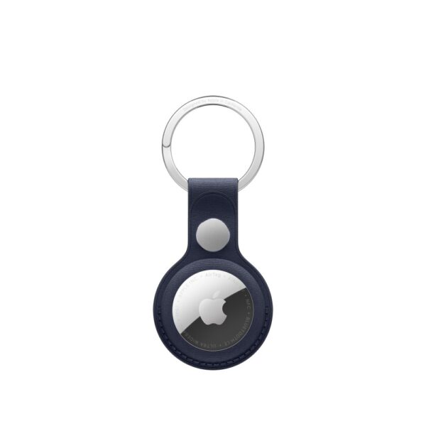 Apple AirTag FineWoven Key Ring Case - Navy Colour with Stainless Steel
