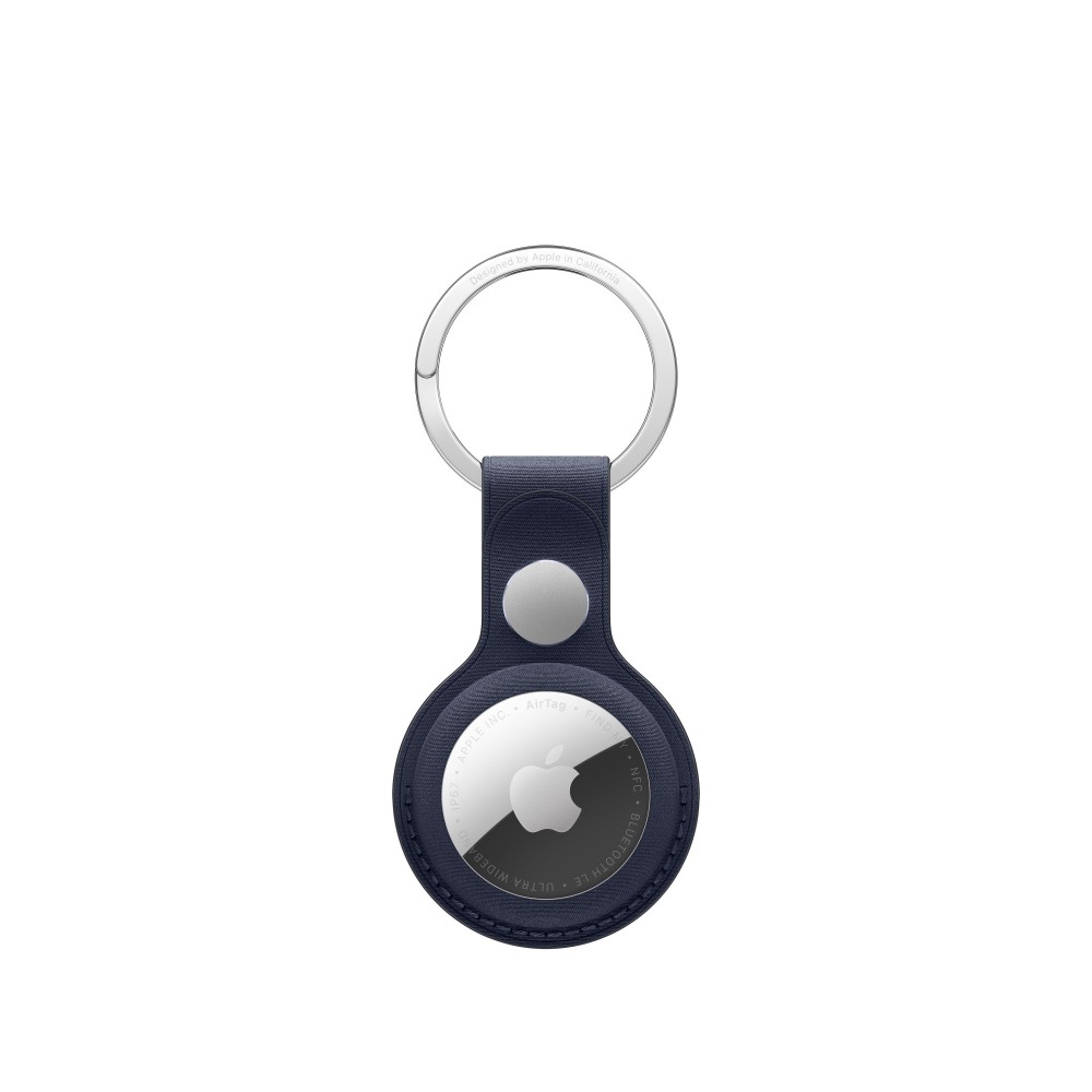 Apple AirTag FineWoven Key Ring Case - Navy Colour with Stainless Steel Apple AirTag FineWoven Key Ring Case - Navy Colour with Stainless Steel