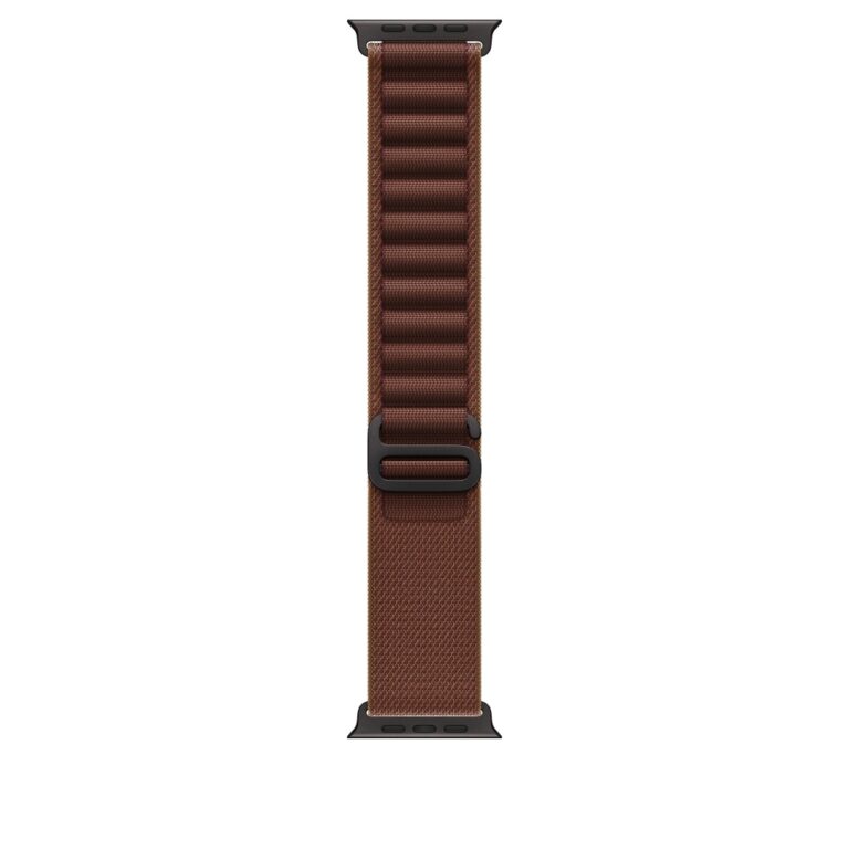 Apple Alpine Loop Watch Band for Apple Watch 49mm Large Burgundy Black Titanium Finish Recycled Polyester Spandex