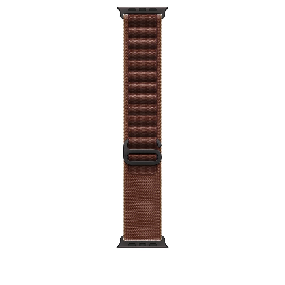 Apple Alpine Loop Watch Band for Apple Watch 49mm Large Burgundy Black Titanium Finish Recycled Polyester Spandex Apple Alpine Loop Watch Band for Apple Watch 49mm Large Burgundy Black Titanium Finish Recycled Polyester Spandex