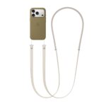 Apple Crossbody Strap for iPhone 17 18 Pro Air Sand Recycled PET Adjustable 108 to 208 cm MagSafe Compatible