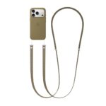 Apple Crossbody Strap Olive Recycled PET Adjustable Length 108 To 208cm For iPhone 17 18 Air MagSafe Cases