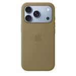 Apple iPhone 18 Pro Silicone Case with MagSafe and Wireless Charging - Olive