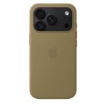 Apple iPhone 18 Pro Silicone Case with MagSafe and Wireless Charging - Olive