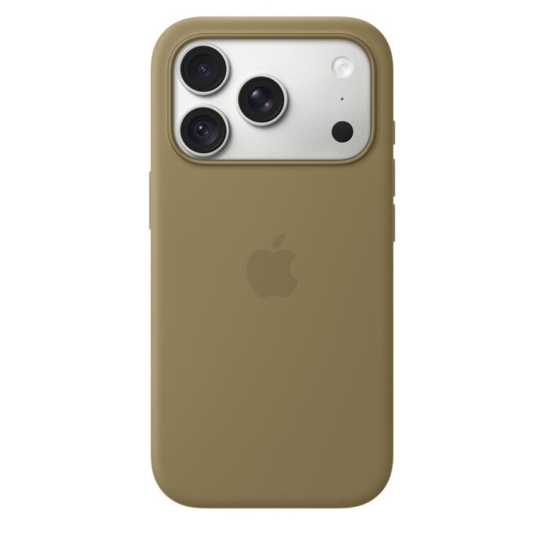Apple iPhone 18 Pro Silicone Case with MagSafe and Wireless Charging - Olive