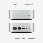 Apple Mac mini Mini PC M6 Chip 12 Core CPU 24GB RAM 512GB SSD Silver Wi-Fi 7 Thunderbolt 4