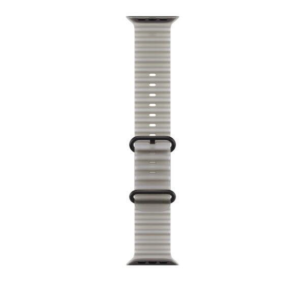 Apple Ocean Band Silicone for 44mm 45mm 46mm 49mm Smartwatch Translucent Gray Black Titanium Buckle