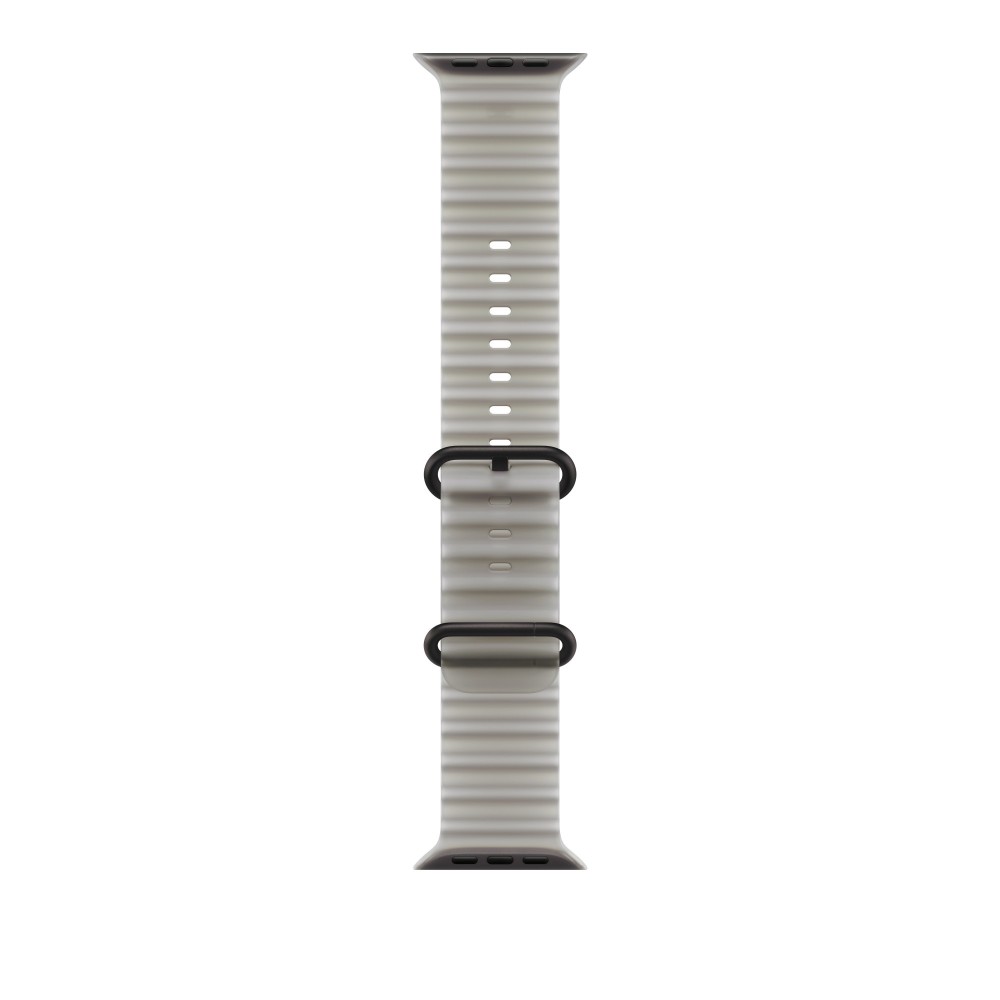 Apple Ocean Band Silicone for 44mm 45mm 46mm 49mm Smartwatch Translucent Gray Black Titanium Buckle Apple Ocean Band Silicone for 44mm 45mm 46mm 49mm Smartwatch Translucent Gray Black Titanium Buckle