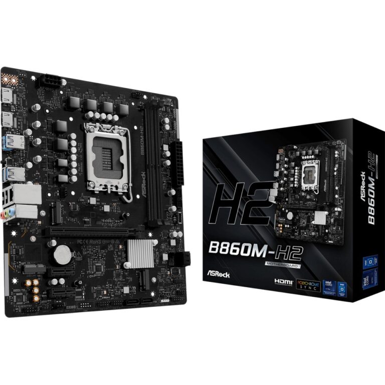 ASRock B860M-H2 Motherboard LGA 1851 Intel B860 micro ATX DDR5 Black