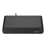 ASUS DC300 Triple Display USB-C Dock 90W Power Delivery 3 Monitors HDMI 2.0 DisplayPort 1.4 Ethernet SD Card Reader Black