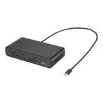 ASUS DC300 Triple Display USB-C Dock 90W Power Delivery 3 Monitors HDMI 2.0 DisplayPort 1.4 Ethernet SD Card Reader Black