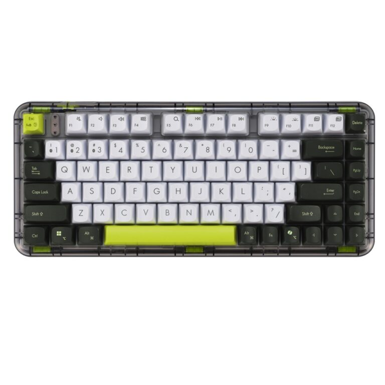 ASUS Jelly75 KD201 Mechanical Keyboard Wireless & Wired Bluetooth USB-C 75% Layout Hot-swap Green White Black