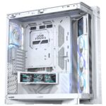 ASUS ROG Cronox GR801 Full Tower Gaming Case E-ATX Support 9.2" IPS Display ARGB Vertical GPU Mount Back Connect White