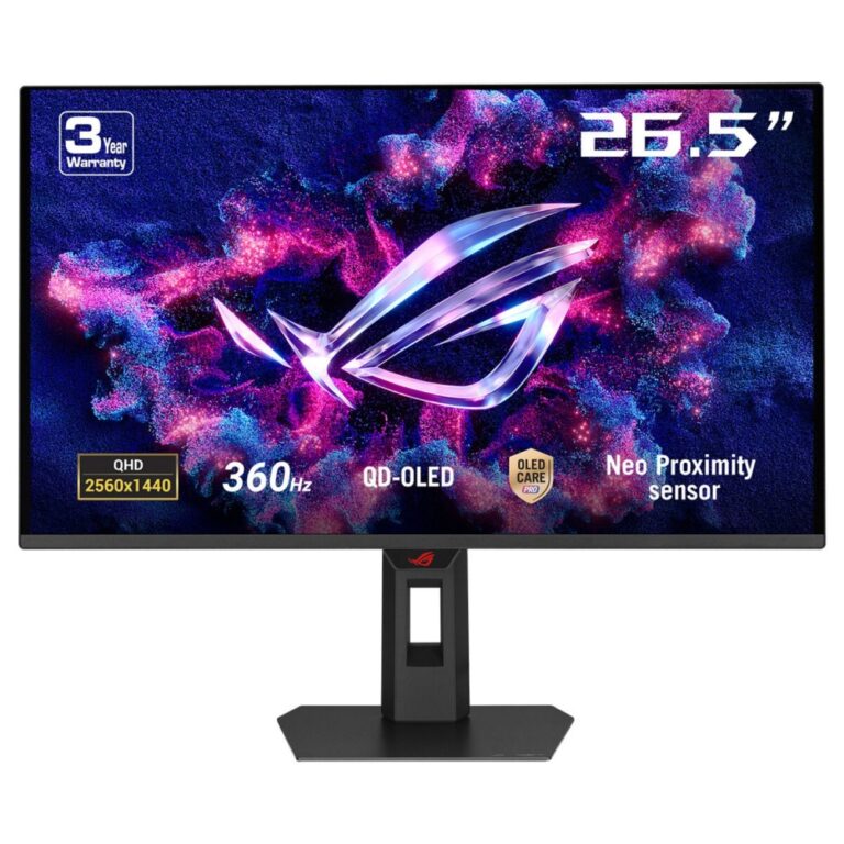 ASUS ROG Strix OLED XG27AQDNG Monitor 26.5" QHD 360 Hz QD-OLED Black
