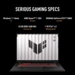 ASUS TUF Gaming A16 Laptop 16" WUXGA 144Hz Ryzen 7 260 16GB DDR5 1TB SSD RTX 5060 Windows 11 Home Grey