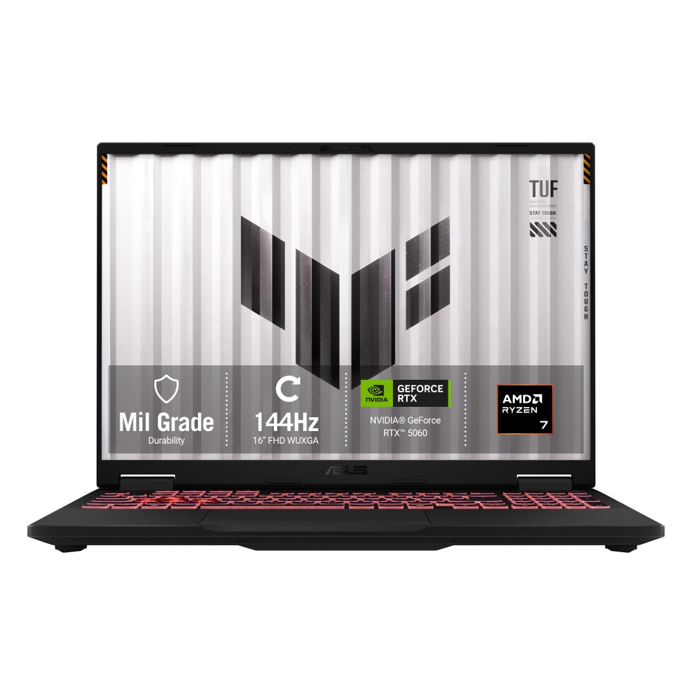 ASUS TUF Gaming A16 Laptop 16" WUXGA 144Hz Ryzen 7 260 16GB DDR5 1TB SSD RTX 5060 Windows 11 Home Grey ASUS TUF Gaming A16 Laptop 16" WUXGA 144Hz Ryzen 7 260 16GB DDR5 1TB SSD RTX 5060 Windows 11 Home Grey
