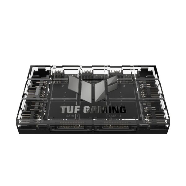 ASUS TUF Gaming ARGB PWM Fan Hub 6 Fan Connectors 6 ARGB Ports PWM Control SATA Power Black