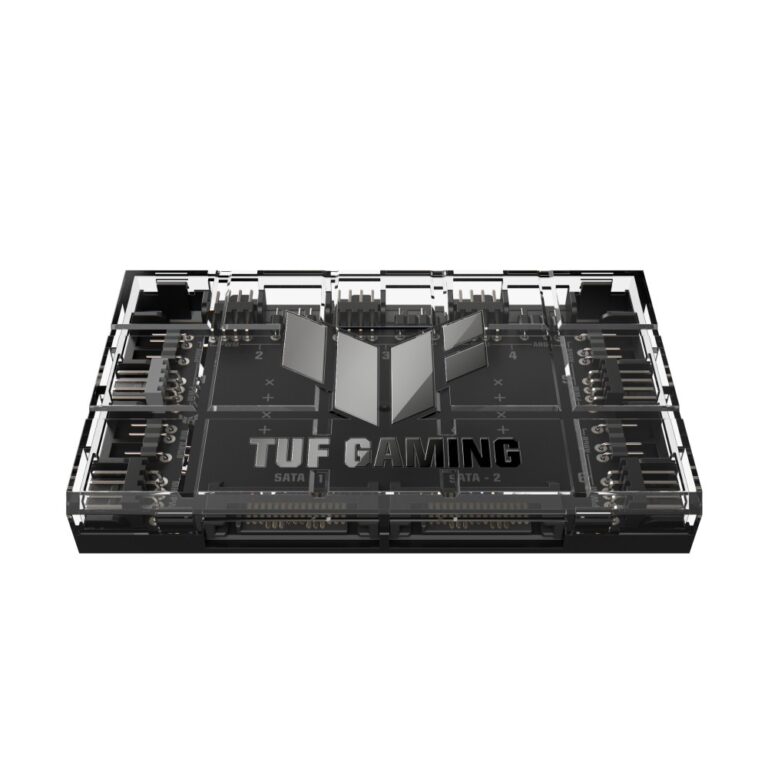 ASUS TUF Gaming ARGB PWM Fan Hub 6 Fan Connectors 6 ARGB Ports PWM Control SATA Power Black
