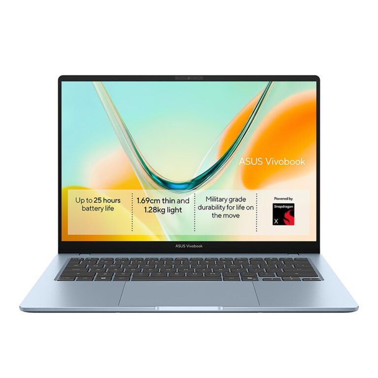 ASUS Vivobook S14 Laptop 14" WUXGA IPS Snapdragon X1-26-101 8GB 256GB SSD Windows 11 Blue Copilot+ PC
