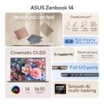 ASUS Zenbook 14 Laptop 14" OLED AMD Ryzen AI 7 345 16GB RAM 512GB SSD Windows 11 Home Zabriskie Beige