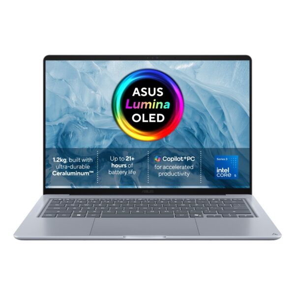 ASUS Zenbook 14 Laptop Intel Core Ultra 5 325 14" OLED 16GB 512GB SSD Windows 11 Home Arctic Blue