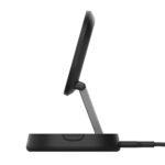 Belkin BoostCharge Pro Qi2 Wireless Charger Stand 15W Fast Charging for iPhone 15 14 13 12 Black with USB-C Cable