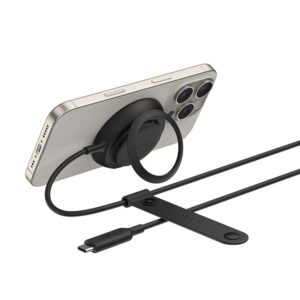 Belkin WIA014HQBK Wireless Charger 25W Qi2 Fast Charging for iPhone AirPods Pixel 2m Cable Black