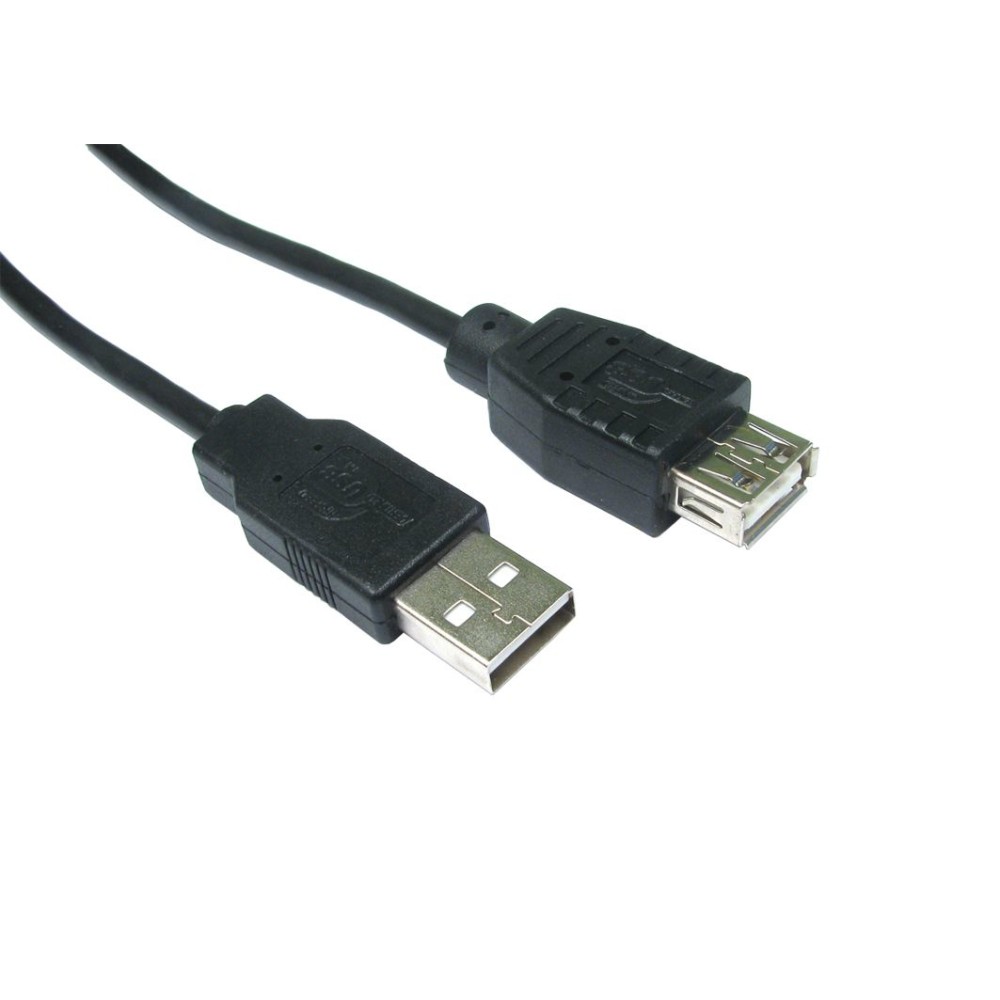 Cables Direct CDL-022 USB 2.0 Cable 1.8m USB A Male to USB A Female Black Cables Direct CDL-022 USB 2.0 Cable 1.8m USB A Male to USB A Female Black