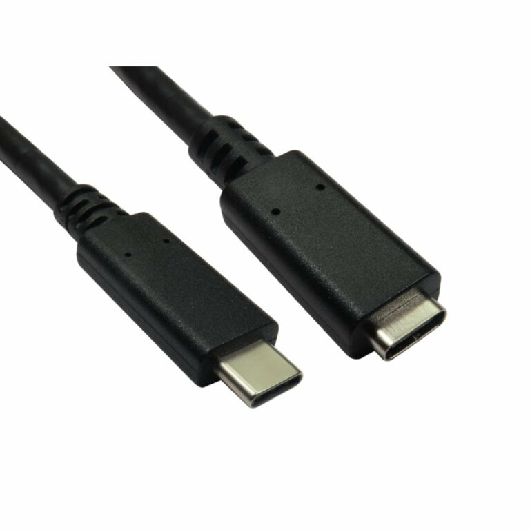 Cables Direct USB3C-901EXT USB-C to USB-C Extension Cable 1m USB 3.2 Gen 1 10 Gbps 100W PD Black