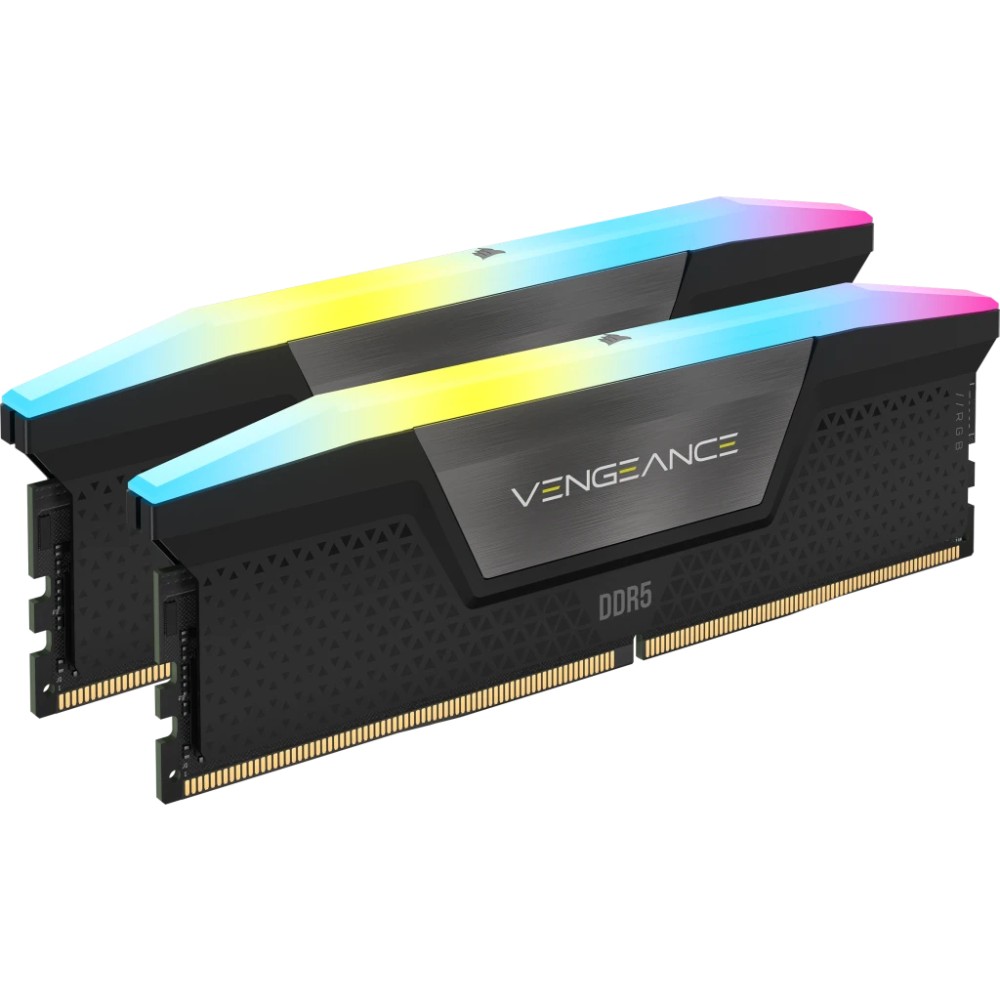 Corsair Vengeance RGB DDR5 Memory 32GB 2 x 16GB 6000MHz Black Corsair Vengeance RGB DDR5 Memory 32GB 2 x 16GB 6000MHz Black