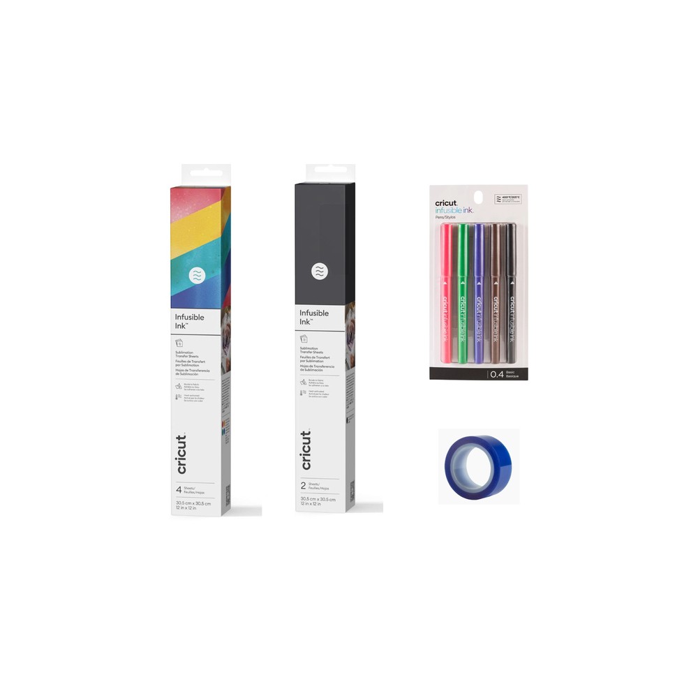 Cricut INKCONS-BUN Infusible Ink Consumables Bundle Multicolour 4 Piece Accessories Set for Mug Press and EasyPress Range Cricut INKCONS-BUN Infusible Ink Consumables Bundle Multicolour 4 Piece Accessories Set for Mug Press and EasyPress Range