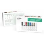 Cricut Materials Starter Bundle Heat Transfer Vinyl and Smart Iron-On 8 Rolls with Tape and Weeding Tool for Explore Maker