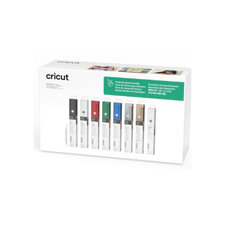 Cricut Materials Starter Bundle Heat Transfer Vinyl and Smart Iron-On 8 Rolls with Tape and Weeding Tool for Explore Maker
