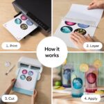 Cricut Printable Vinyl Sticker Set A4 Waterproof White 36 Sheets Compatible with Maker Explore Joy Venture Cutting Machines