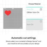 Cricut Smart Iron-On™ Matless Heat Transfer Vinyl Roll Black Glossy 483mm Width for Cricut Maker 3 4 Explore 3 4 Venture