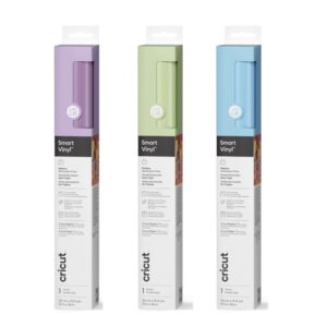 Cricut Smart Vinyl Matless Permanent Vinyl 13 in x 36 in Bundle of 3 Rolls Powder Blue Lilac Honeydew