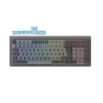 Ducky Cushion 98 Mechanical Gaming Keyboard Wireless Bluetooth USB UK ISO Layout Ducky Shush Green Switches RGB Nickel