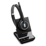 EPOS IMPACT SDW 5066T Wireless DECT Headset Microsoft Teams Certified Binaural with Noise Cancelling Microphone Black